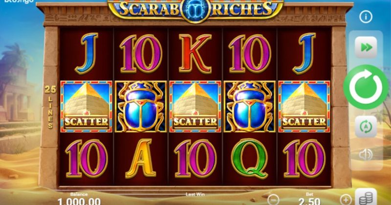 Play in Scarab Riches slot online from Booongo for free now | www.92mntu.com